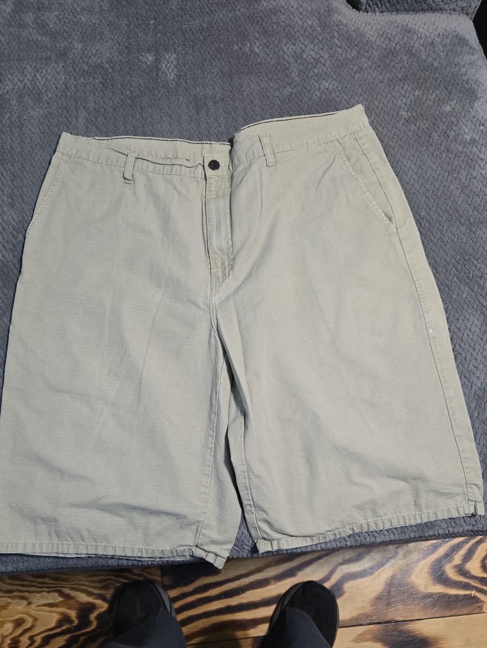 Dickies Light Khaki Flat Front Work Rip Stop Shorts